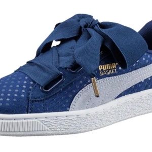 Puma Basket Heart Denim Shoes